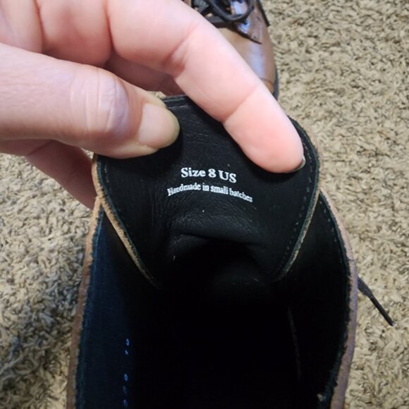 Women's Thursday Boot Co Captain Natural Brown Leather Size 8 1 inch heel - Picture 6 of 8